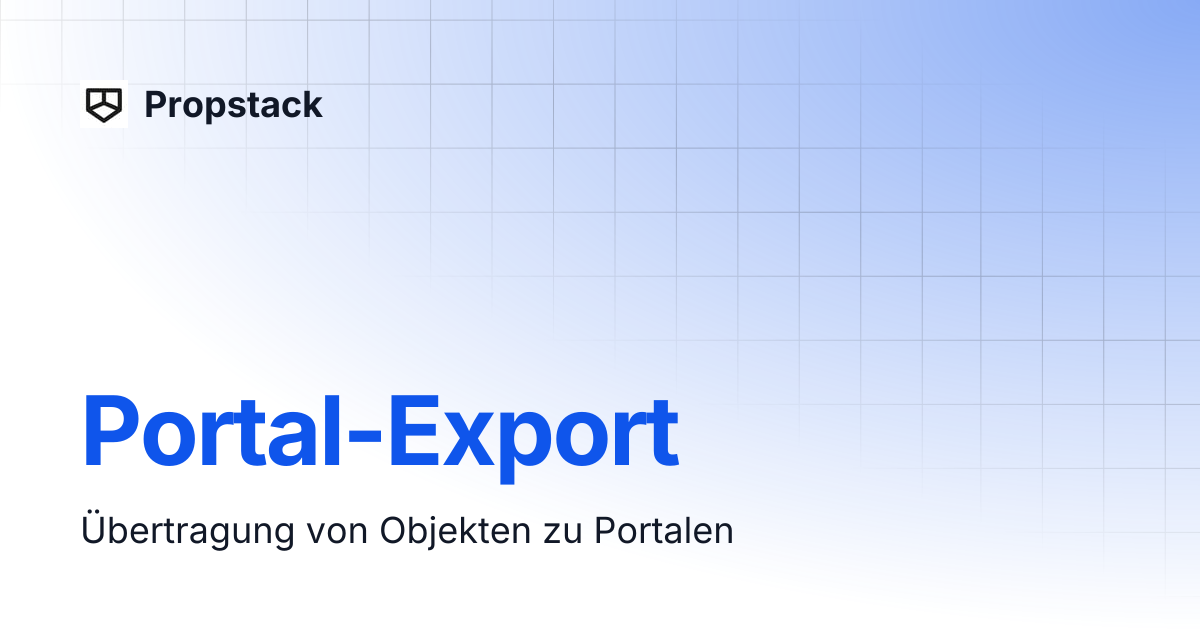 Portal export propstack
